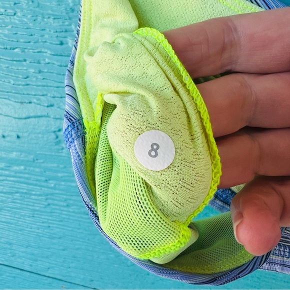 LULULEMON FREE TO BE YOGA SPORTS BRA PURPLE CHARTREUSE SIZE 8 - Picture 3 of 5